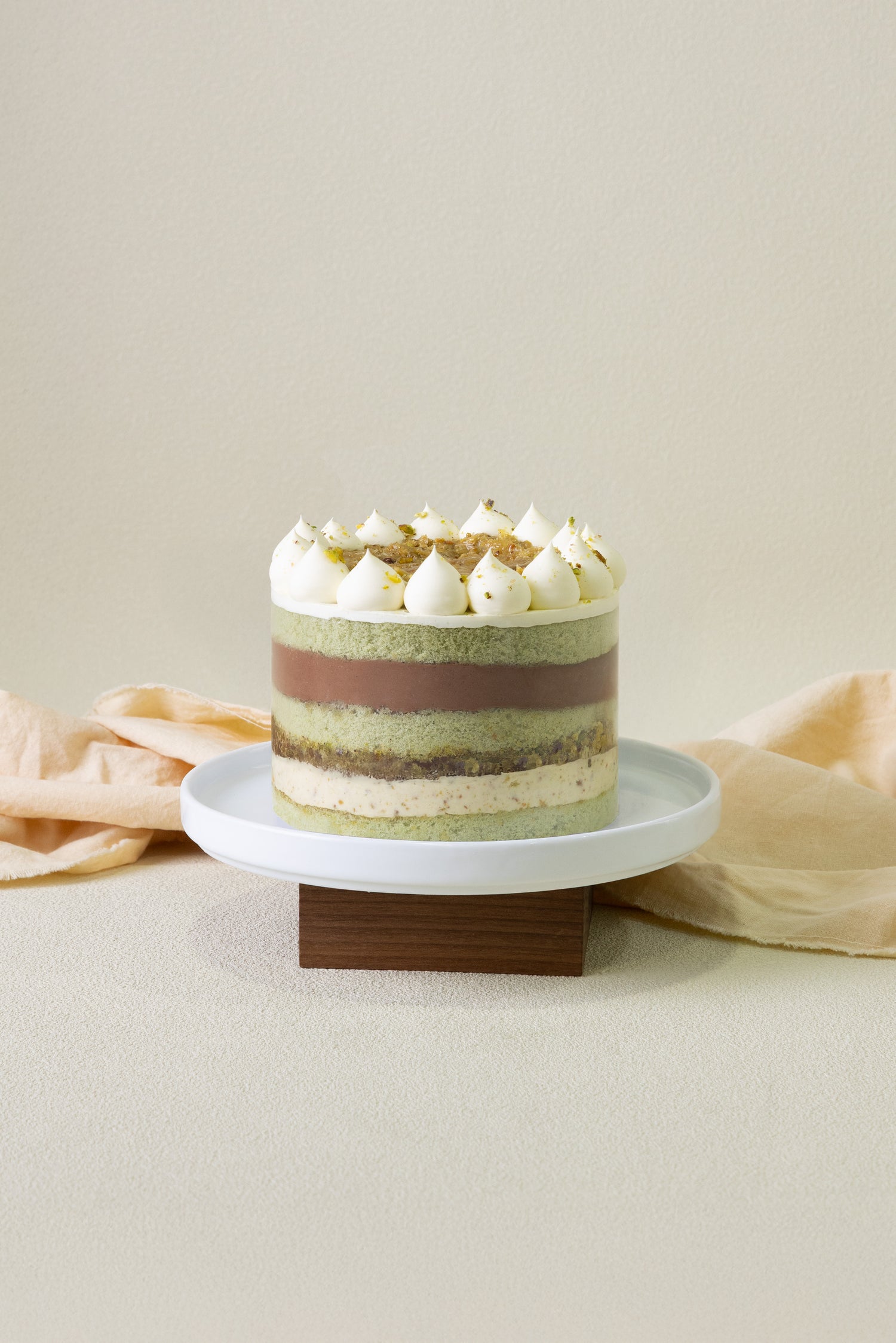 Pistachio Chocolate Victoria Naked Cake