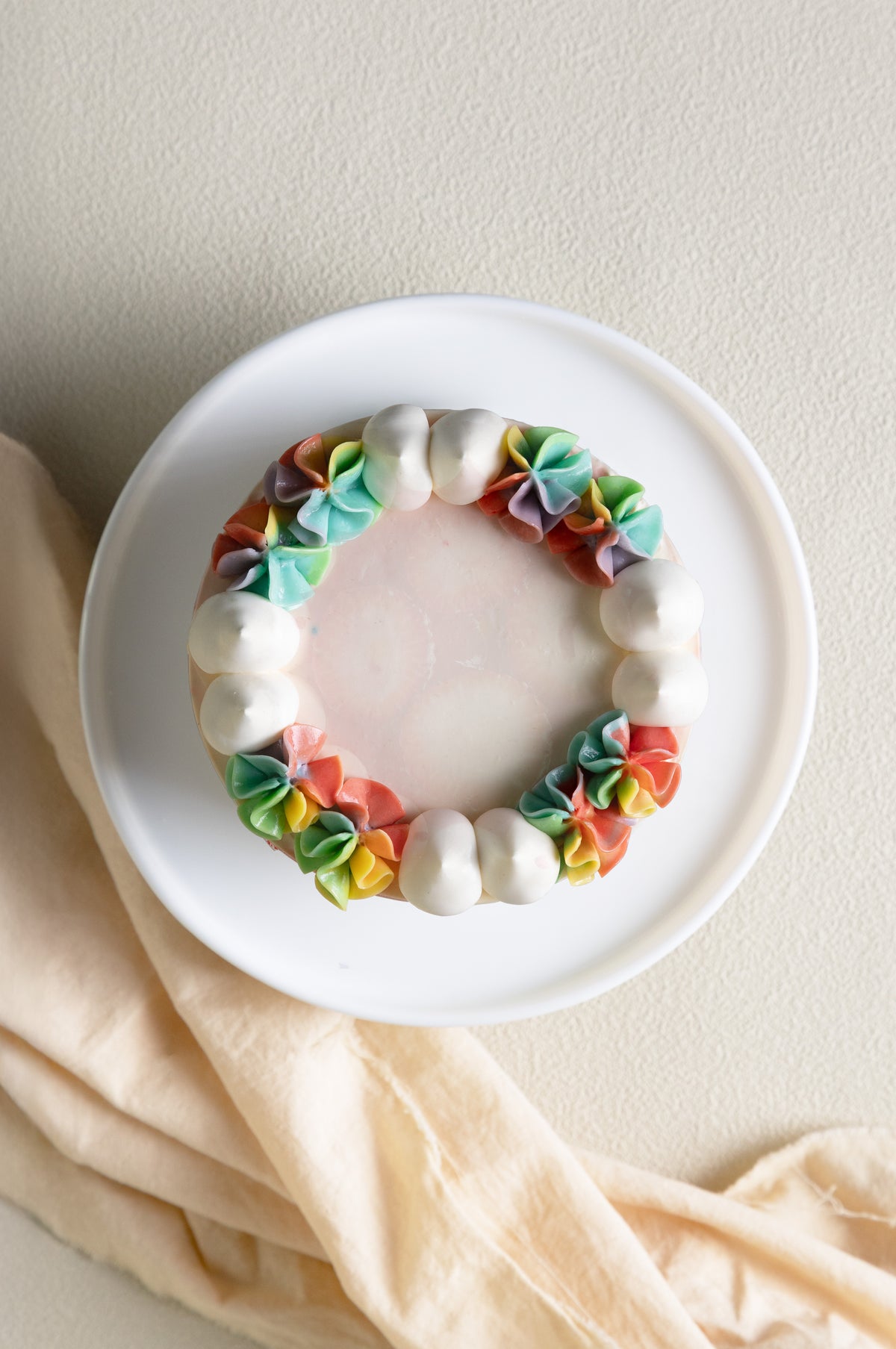 Rainbow Vanilla Victoria Naked Cake