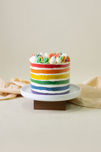 Rainbow Vanilla Victoria Naked Cake