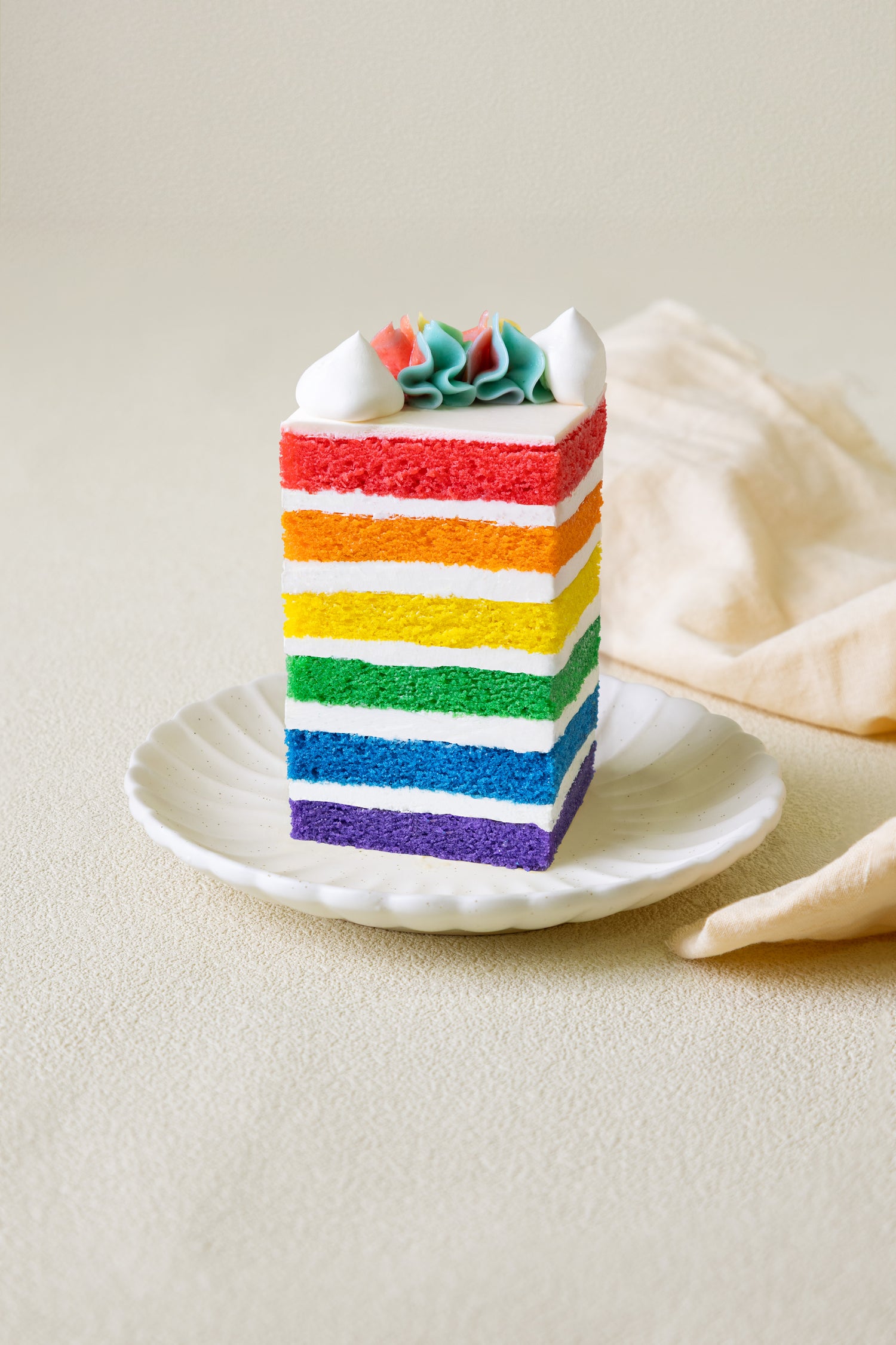 Rainbow Vanilla Victoria Naked Cake