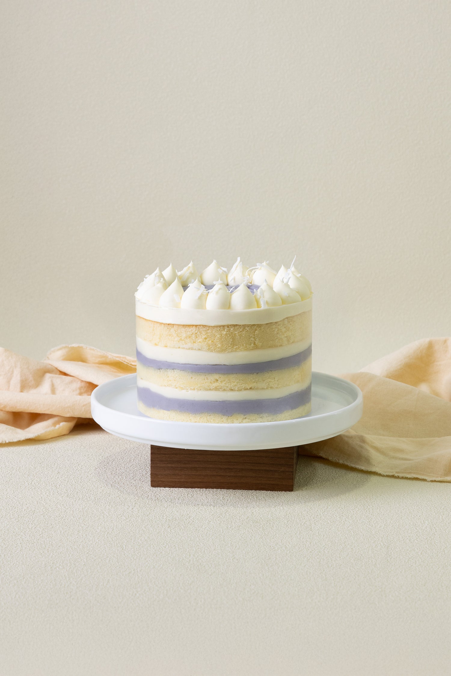 Taro Coconut Victoria Naked Cake